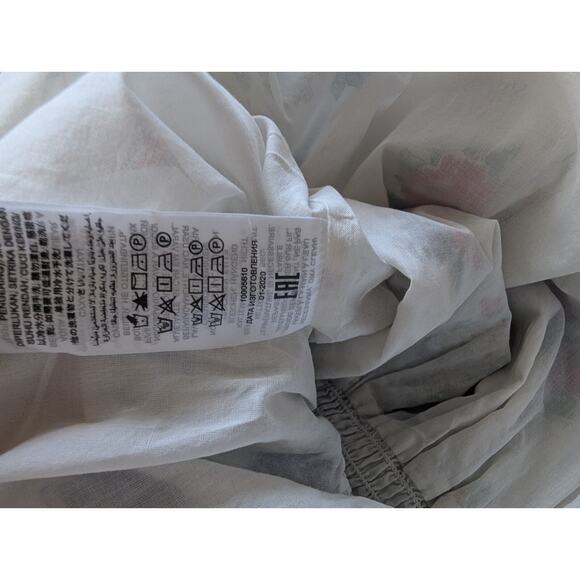 Tory Burch Meadow Folly Cotton Voile Off-shoulder Midi Dress Size S Beige #1A461 - Picture 8 of 8